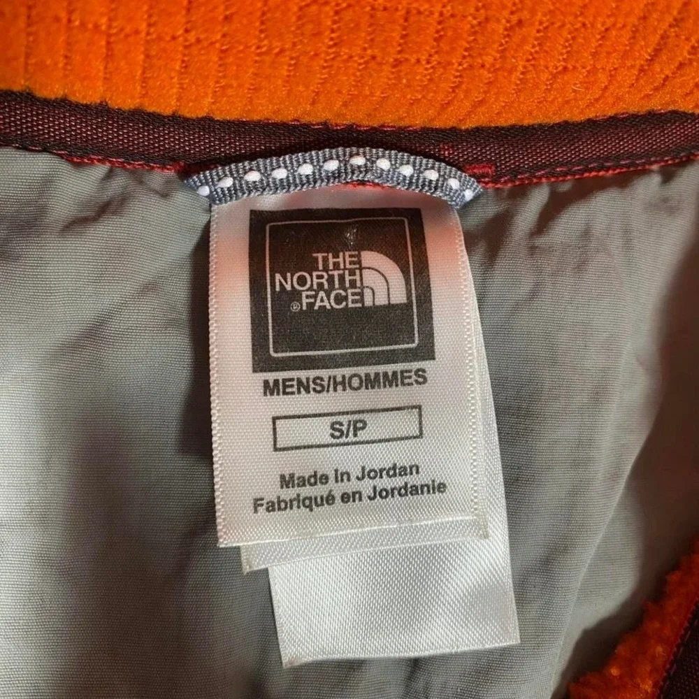 The North‎ Face Burnt Orange Quarter Zip Waffle Fleece Men's Small